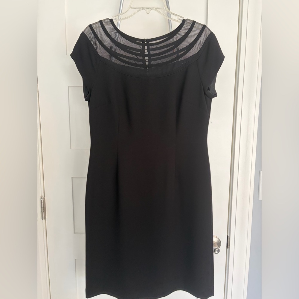 Talbots NWOT Black Dress with Mesh Detail